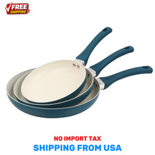 Mainstays Aluminum Nonstick Ceramic Fry Pan Set 3 Piece Cookware 20 24 28cm Pans price