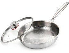 Titanium Frying Pan With Lid 11 Inch Pure Titanium Cookware Skillet Coating-Free Pans price