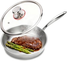 10.2In Titanium Hammered Pan Pro for Cooking, Titanium Pan with Lid, Frying Pan Pans price