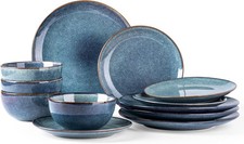 Ceramic Dinnerware Sets for 4, 12 Pieces Handpainted Plates and Bowls Set, Dinnerware Set price