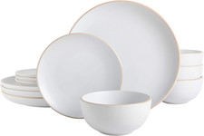 Rockaway 12-Piece round Stoneware Dinnerware Set, Service Dinnerware Set price
