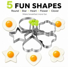 5 Pack Stainless Steel Egg Rings Nonstick Pancake Mold Frying Breakfast Set Breakfast Set price