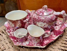 Royal Winton Grimwades 5 piece Cranberry Brocade Irridescent Breakfast Set Breakfast Set price