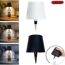 Wine Bottle LED Lamp Rechargeable 3 Colors Touch Dimmable Table Light Black New Table Lamp price