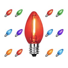 12Pack C7 Replacement Bulbs, Multicolor LED Christmas Light Bulbs for Outdoor... Classic Bulb price