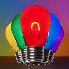 S14 LED Shatterproof Edison Filament Patio Light Bulbs E26, 5 Pack, 8 Colors Classic Bulb price