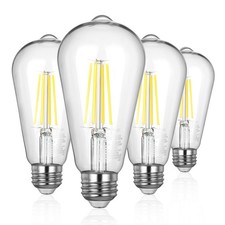 4 Pack LED Vintage Light Bulb, 4000K,ST19 60W Daylight Classic Filament,E26 Base Classic Bulb price