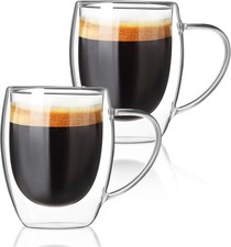 Double walled glass coffee mugs, Glass Coffee Mugs Set Of 2, Glass Coffee Cup... Cup / Glass / Coffee Set price