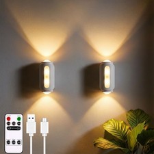 Motion Sensor Wall Light, Rechargeable Wireless Sconce Set of 2, Wireless No ... Wall Sconces price