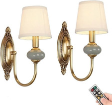 Wireless Battery Operated Wall Sconces Lights Set of 2, Rechargeable Antique Wall Sconces price