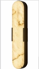 1 Pack 20'' Alabaster Indoor Wall LED Light Black Natural Marble Sconce Fixture Wall Sconces price