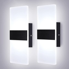 2x Modern Square LED Wall Light Up Down Lamp Indoor Home Sconce Lighting Fixture Wall Sconces price