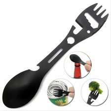 5 In 1 Stainless Steel Spork Spoon Fork Knife Camping Bottle Can Opener EDC Kit Fork / Spoon / Knife Sets price