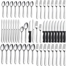 48 Pcs Silverware Set for 8 Stainless Steel Flatware Cutlery Utensil Kitchen New Fork / Spoon / Knife Sets price