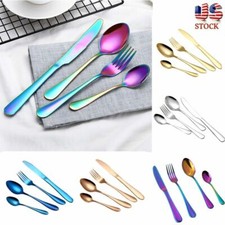 4pcs/Set Silverware Set Flatware Cutlery Sets Stainless Steel Knife Fork Spoon Fork / Spoon / Knife Sets price