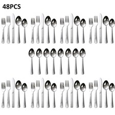 48-Piece Silverware Set for 8 Stainless Steel Flatware set Cutlery Kitchen New Fork / Spoon / Knife Sets price