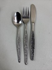 Rogers La Spana Fork Knife Tea Spoon Set Stainless Japan Floral Flowers Vintage Fork / Spoon / Knife Sets price