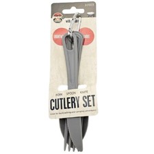 Camping Cutlery Utensil Set Carabiner Knife Fork Spoon Durable Reusable Hiking Fork / Spoon / Knife Sets price