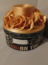 Swan Hat New York GOLD Ladies  Derby Hat with Box Women's Hat price
