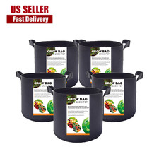 10 Pack Fabric Grow Pots Round Aeration Plant Pots Grow Bags 1-20 Gallon Black Pots price