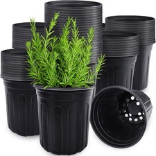60Pcs 1 Gallon Flexible Nursery Pots Black Soft Plastic Seedling Plant Pots Pots price