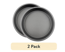 2 Pack Mainstays 9" Round Cake Pan Nonstick Steel Bakeware Gray Cake Pans price