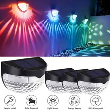 4 PCS Solar 6-LED Wall Light Garden Fence Yard Waterproof Multicolor Decor Lamp Outdoor Lighting price