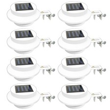 8 Pack Waterproof Solar Powered LED Outdoor Gutter Lights with Brackets Outdoor Lighting price