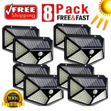 8Pack Solar Power 100LED Lights PIR Motion Sensor Outdoor Security Garden Lamp Outdoor Lighting price