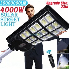 30000000LM Commercial LED Solar Street Light Outdoor Dusk to Dawn Road Area Lamp Outdoor Lighting price