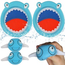Waterproof Toss and Catch Ball Set, Shark Toss and Catch Game with 2 Catch Pa... Outdoor, Sea and Sports Toys price