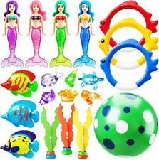 Pool Diving Toys Games - 20PCS Swimming Mermaid Pool Toys with Dive Ri Outdoor, Sea and Sports Toys price