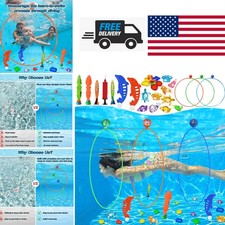 Pool Toys Diving Rings Set of 28 Pieces for Fun Water Games for All Ages Outdoor, Sea and Sports Toys price
