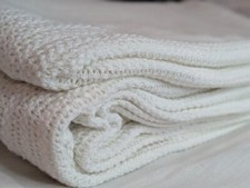 100% Cotton Woven  Blanket – Breathable & Lightweight –  White Blanket price