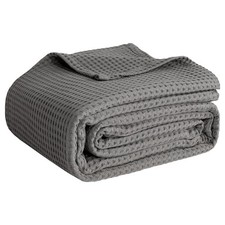 Cotton Blanket Queen 90x90 Waffle Weave Lightweight Grey Blanket price