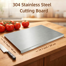 304 Stainless Steel Chopping Board Large with Lid Non Slip for Kitchen Counter Cutting Boards price