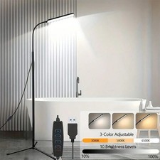 LED Floor Lamp Lash Light Dimmable Gooseneck Adjustable 3 Color Black Floor Lamp price