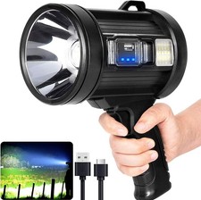 LED Flashlight 200000Lm Super Bright Searchlight Rechargeable Spotlight Handheld Spotlight price