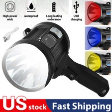 900000000LM Bright Solar/USB Rechargeable LED Spotlight Flashlight Searchlight Spotlight price