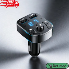 Bluetooth 5.0 Car Wireless FM Transmitter Adapter 2USB PD Charger AUX Hands-Free Car Transmitters price