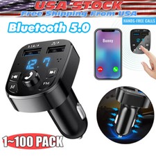 Bluetooth 5.0 Car Wireless FM Transmitter Adapter 2USB PD Charger Hands-Free Lot Car Transmitters price