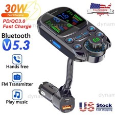 Car Bluetooth FM Transmitter Radio MP3 Wireless Adapter Hands-Free 3Port Charger Car Transmitters price