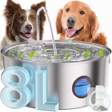 Dog Water Fountain for Large Dogs- 270oz/8L Stainless Steel Dog Water Bowl Dispe Watering Trough price