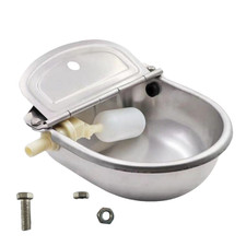 2xAutomatic Stainless Water Trough Bowl 2.5L AutoFill Drinking Dog Horse Chicken Watering Trough price