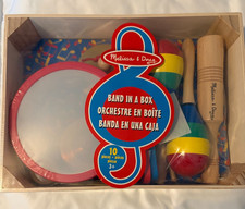 Melissa & Doug Band in a Box 10pc Kids Musical Instruments Gift Set Ages 3+ NEW Toy Musical Instruments price
