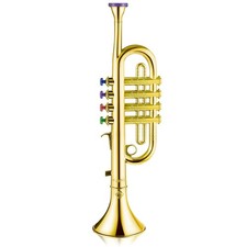 Lewtemi Gold Trumpet Musical Instruments Toy for Kid Toddler Fake Plastic Presch Toy Musical Instruments price