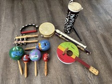 Variety of Kids Musical Instruments Lot 13 Drum Bells Recorder Ukelele Toy Musical Instruments price
