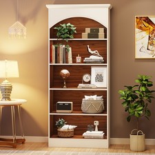 5-Shelf White Bookcase, 70.9'' Tall Free-Standing Bookshelf with Storage Shelves Bookcase price