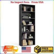 6-Tier Bookcase 63 in Tall Adjustable Shelves Anti-Tip Floor Standing Black Wood Bookcase price