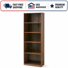 Mainstays 5 Shelf Storage Bookcase Adjustable Shelving Canyon Walnut Bookcase price